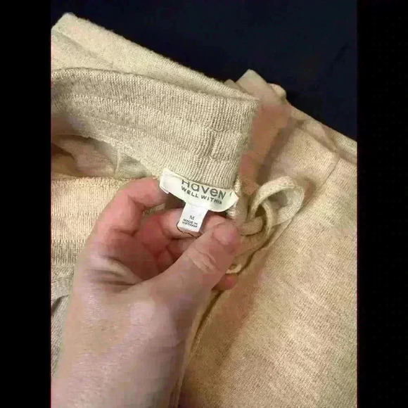 Haven Soft Beige Lounge Pants by Haven - Comfortable, cozy  nwt & Stylish - Picture 2 of 5